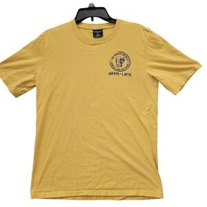 American‎ Eagle Outfitters Campus Brewery Graphic Tee Yellow Sz S Y2K